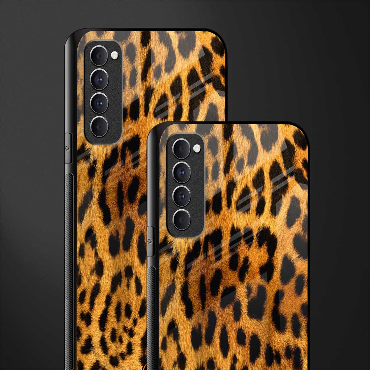 leopard fur glass case for oppo reno 4 pro image-2