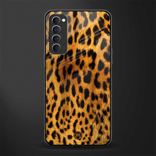 leopard fur glass case for oppo reno 4 pro image