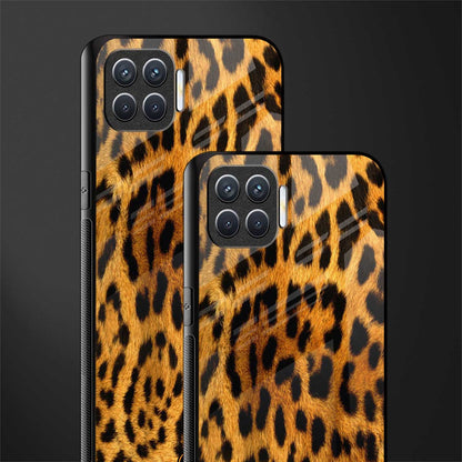 leopard fur glass case for oppo f17 image-2