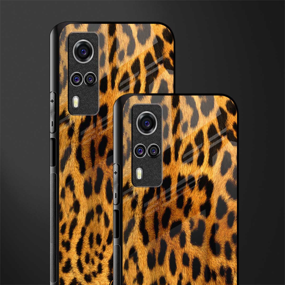 leopard fur glass case for vivo y53s image-2