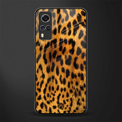 leopard fur glass case for vivo y51a image