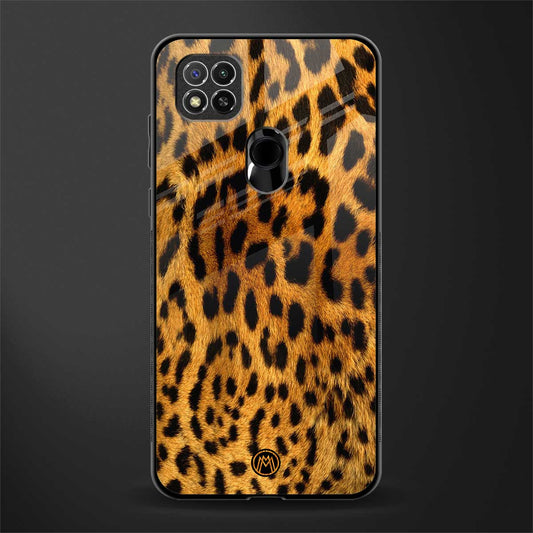 leopard fur glass case for redmi 9 image