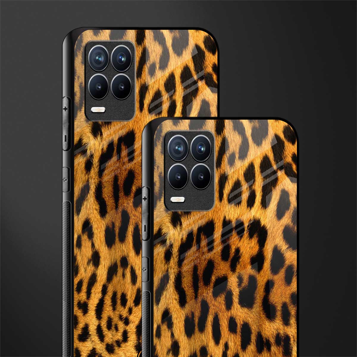 leopard fur glass case for realme 8 pro image-2