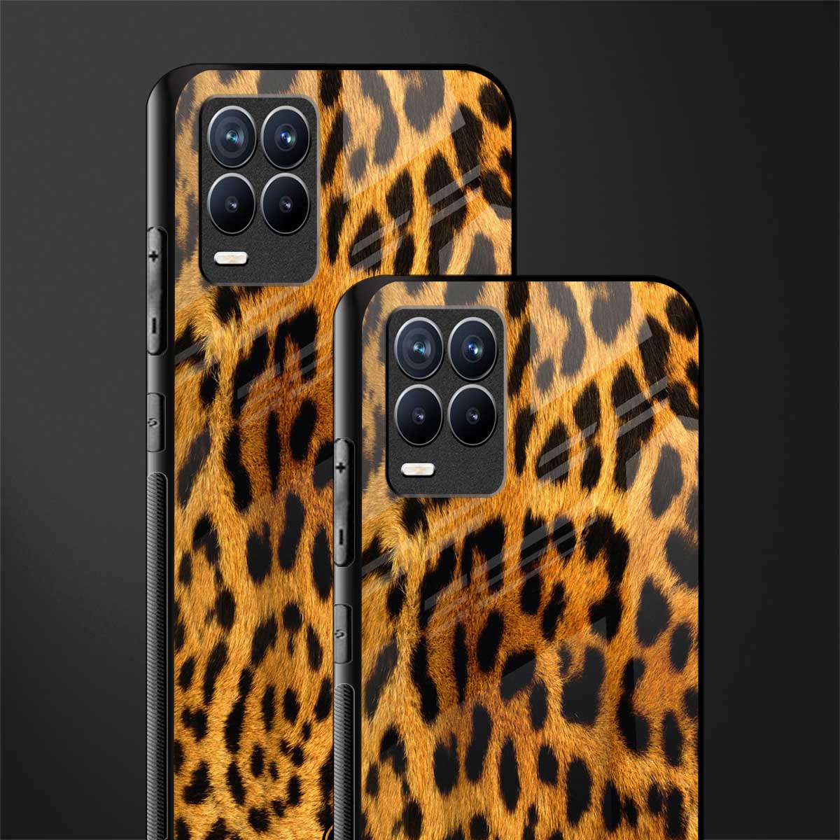 leopard fur glass case for realme 8 4g image-2