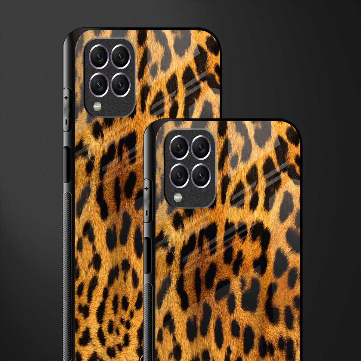 leopard fur glass case for samsung galaxy f62 image-2