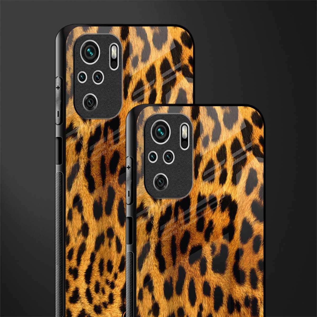 leopard fur glass case for redmi note 10 image-2