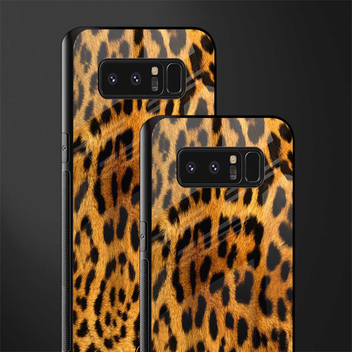 leopard fur glass case for samsung galaxy note 8 image-2