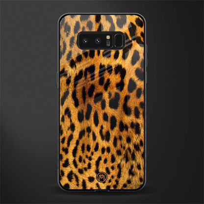 leopard fur glass case for samsung galaxy note 8 image