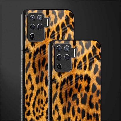 leopard fur glass case for oppo f19 pro image-2