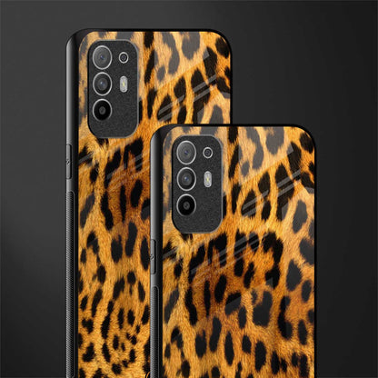 leopard fur glass case for oppo f19 pro plus image-2