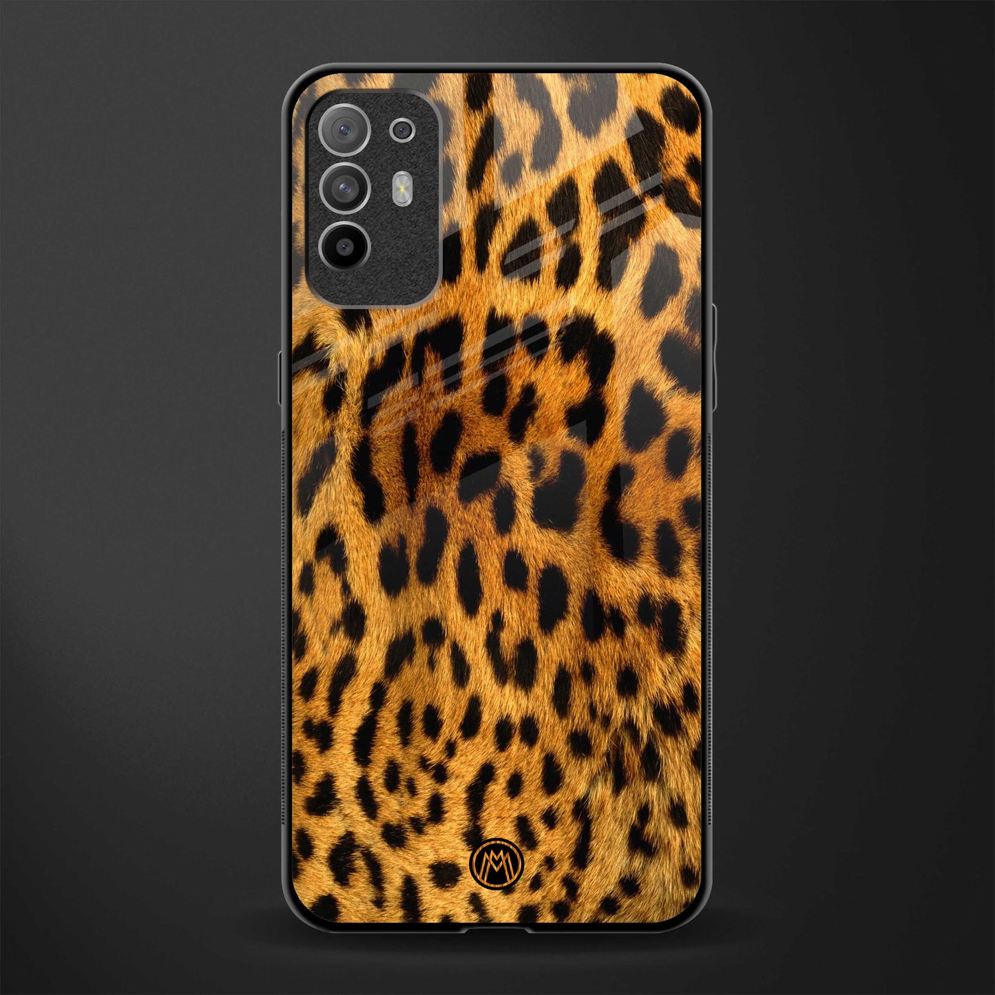 leopard fur glass case for oppo f19 pro plus image