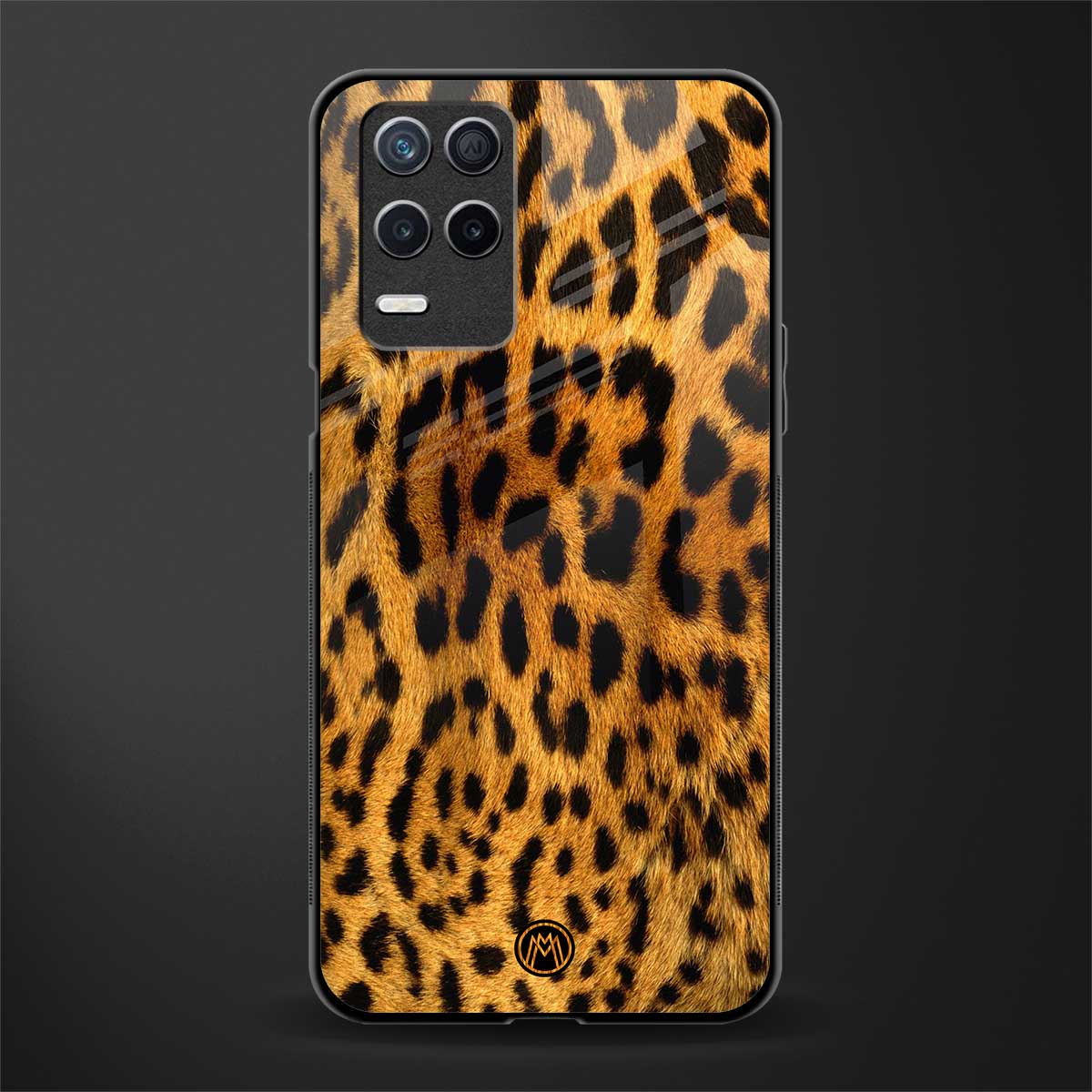 leopard fur glass case for realme 8 5g image