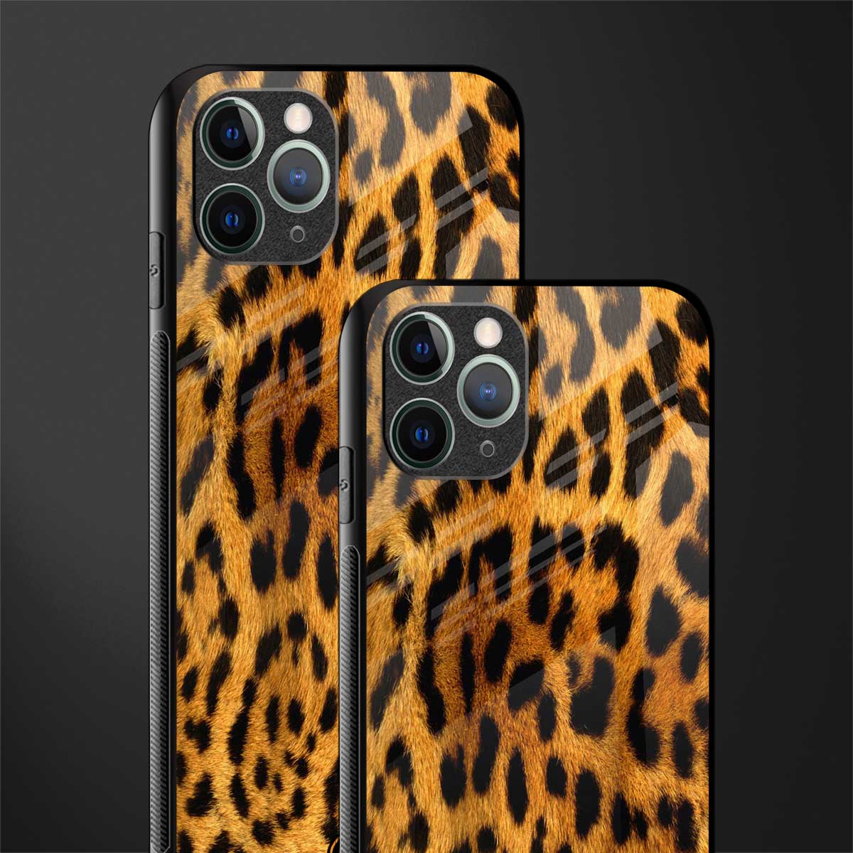 leopard fur glass case for iphone 11 pro image-2