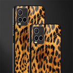leopard fur glass case for vivo y21t image-2
