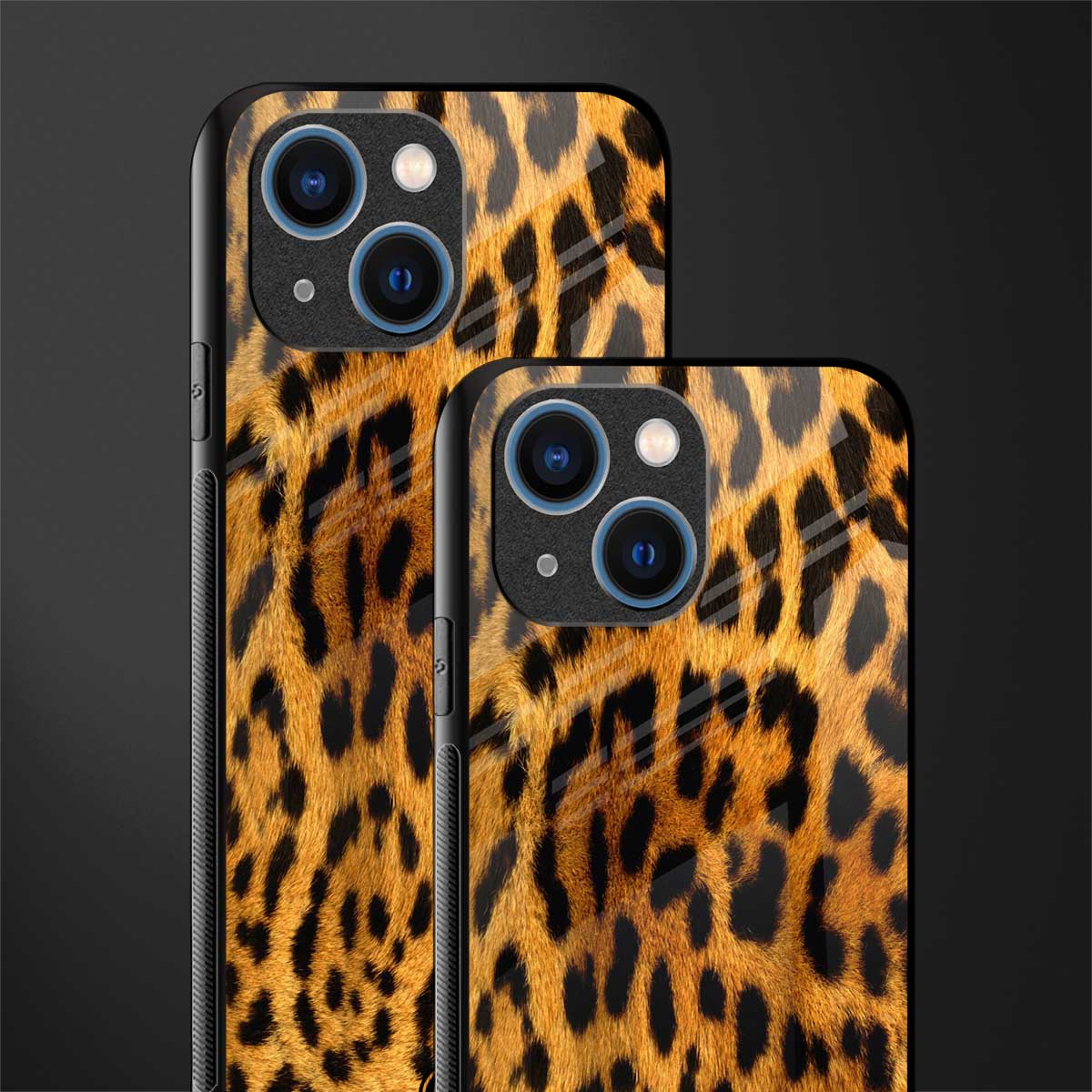 leopard fur glass case for iphone 13 mini image-2