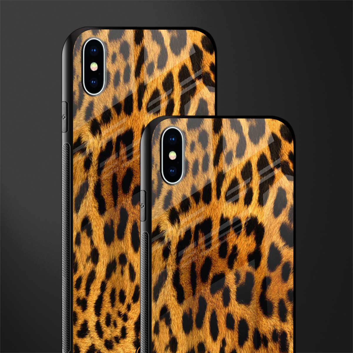 leopard fur glass case for iphone xs max image-2