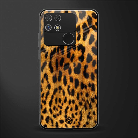 leopard fur back phone cover | glass case for realme narzo 50a