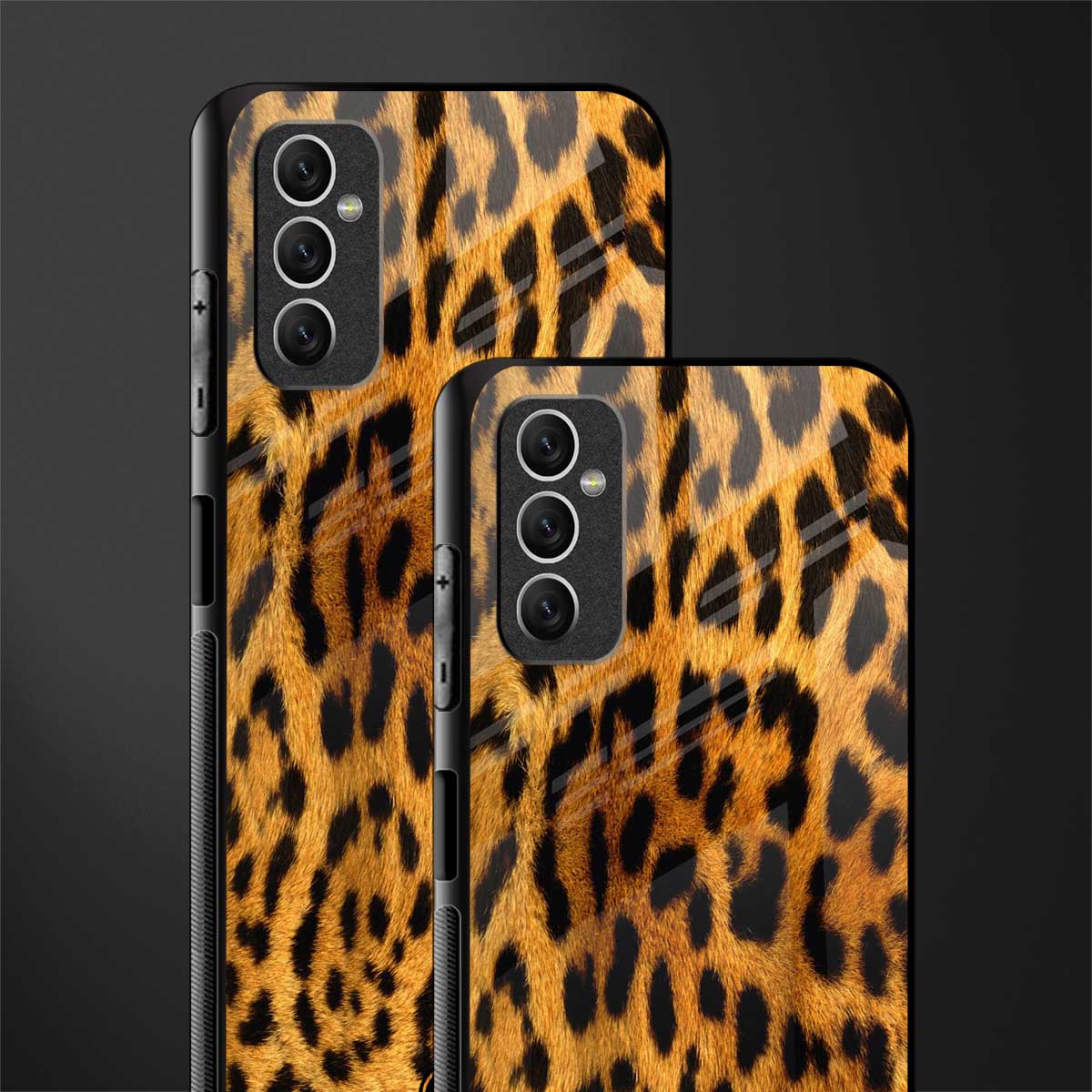 leopard fur glass case for samsung galaxy m52 5g image-2