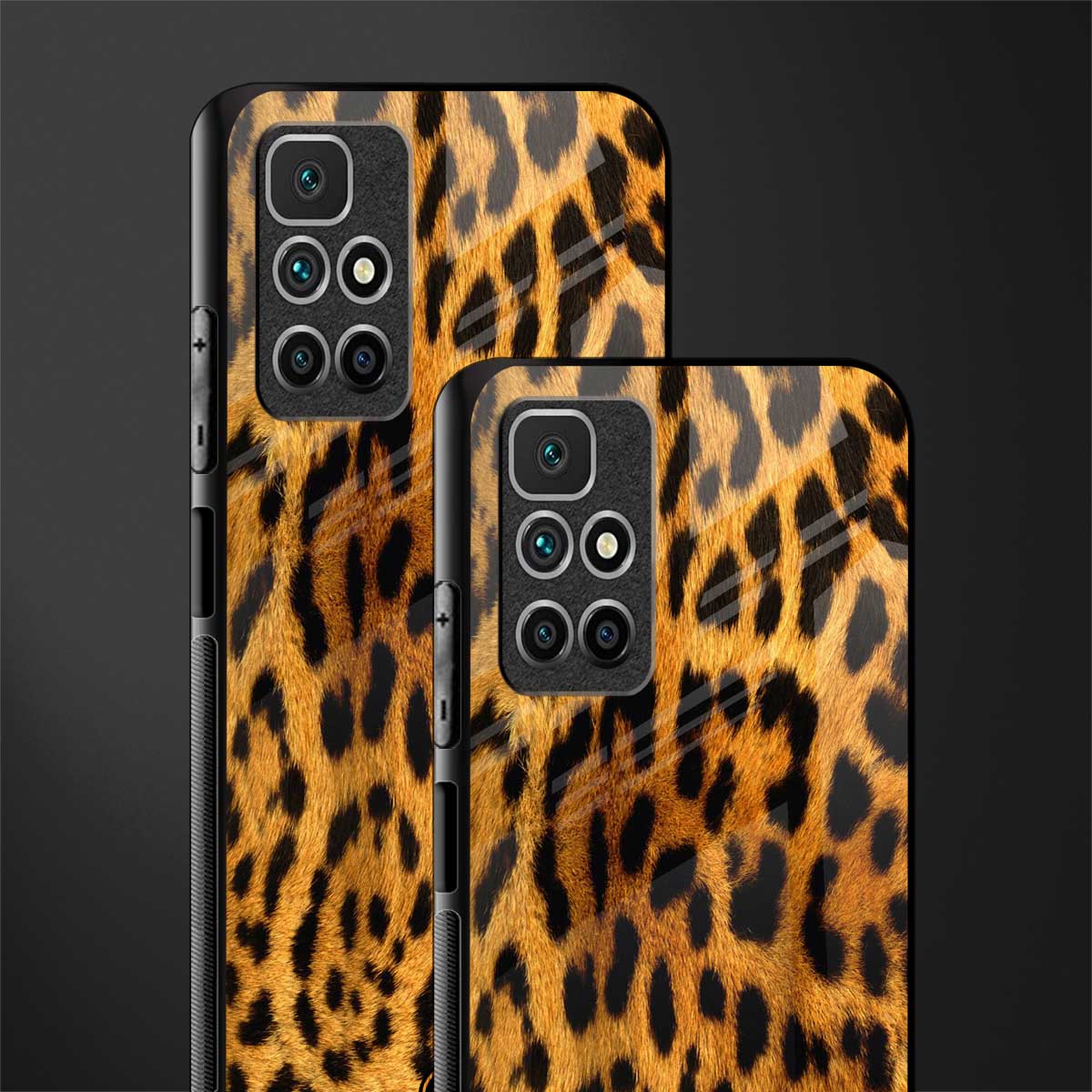 leopard fur glass case for redmi 10 prime image-2