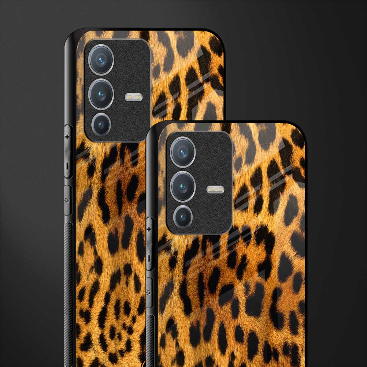leopard fur glass case for vivo v23 pro 5g image-2