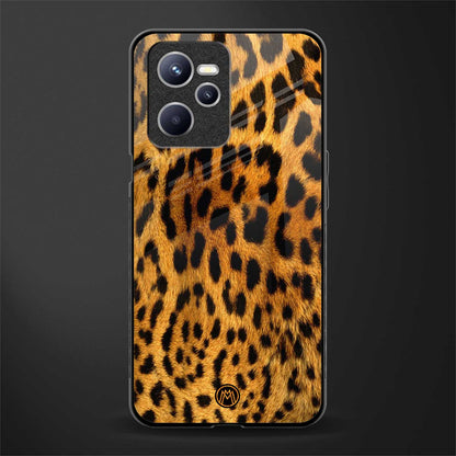 leopard fur glass case for realme c35 image
