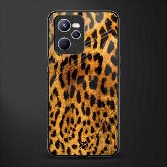leopard fur glass case for realme c35 image