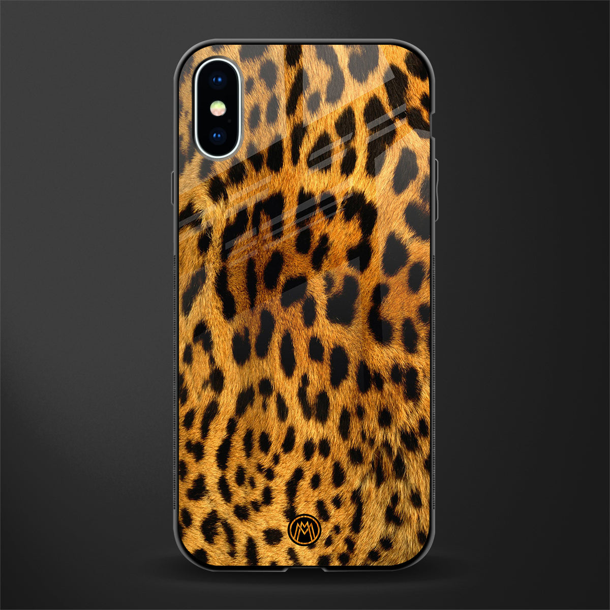 leopard fur glass case for iphone xs image