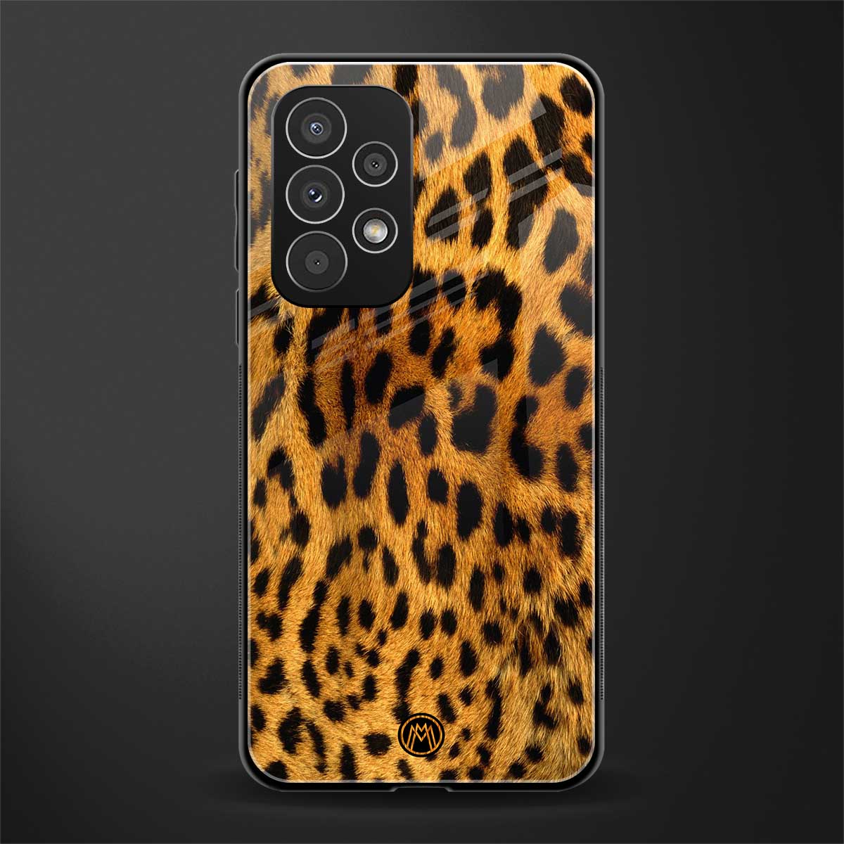 leopard fur back phone cover | glass case for samsung galaxy a73 5g