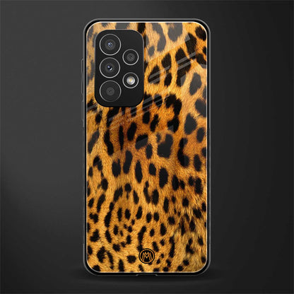 leopard fur back phone cover | glass case for samsung galaxy a73 5g