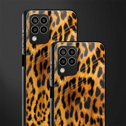 leopard fur back phone cover | glass case for samsung galaxy m33 5g