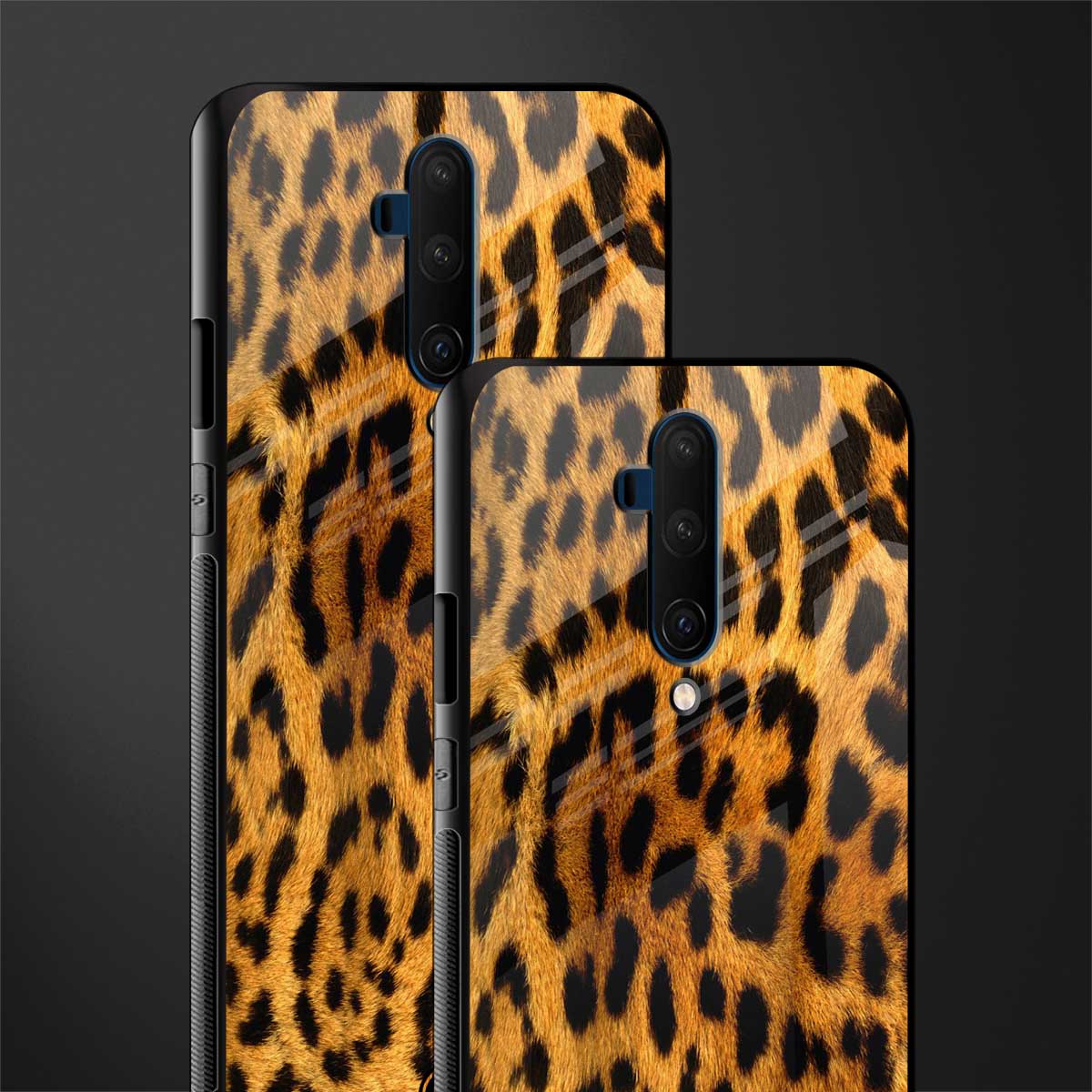 leopard fur glass case for oneplus 7t pro image-2