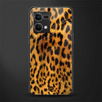 leopard fur back phone cover | glass case for oppo f21 pro 4g