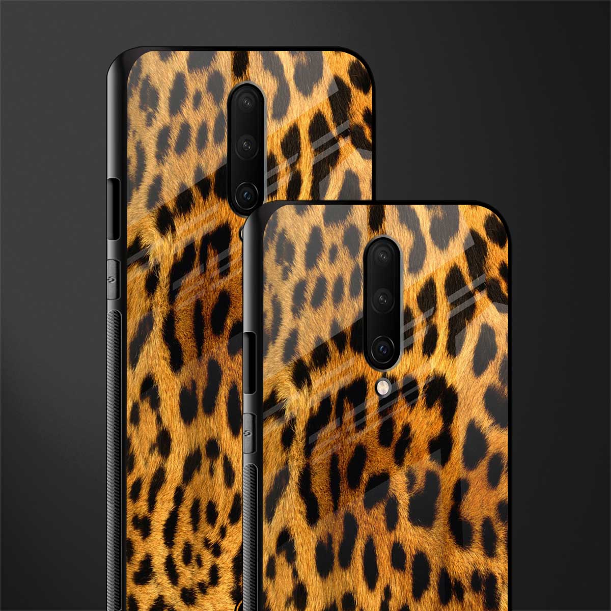 leopard fur glass case for oneplus 7 pro image-2