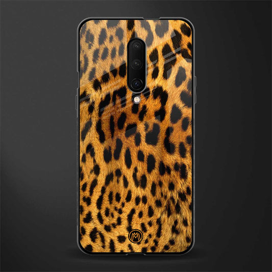 leopard fur glass case for oneplus 7 pro image