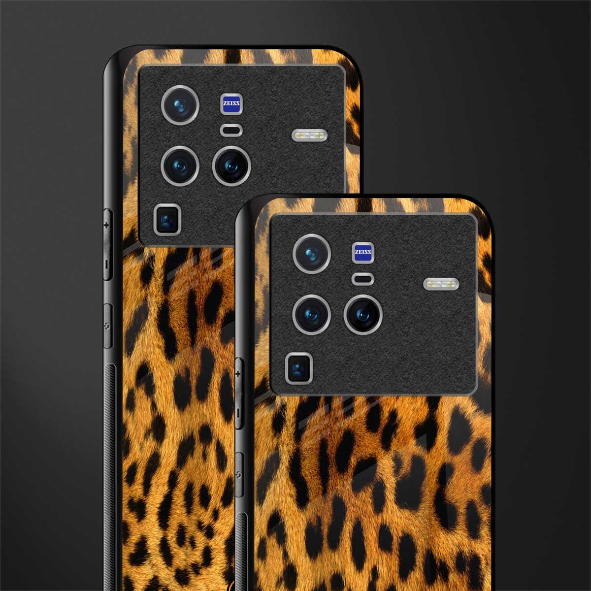 leopard fur glass case for vivo x80 pro 5g image-2