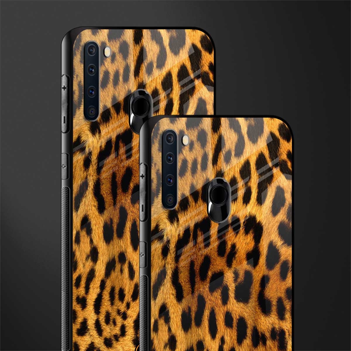 leopard fur glass case for samsung a21 image-2