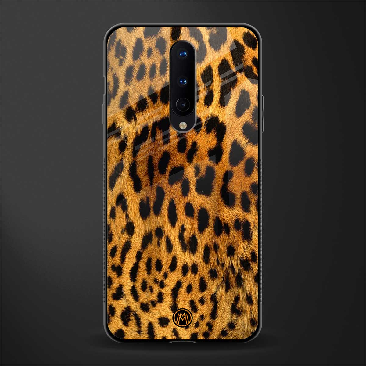leopard fur glass case for oneplus 8 image
