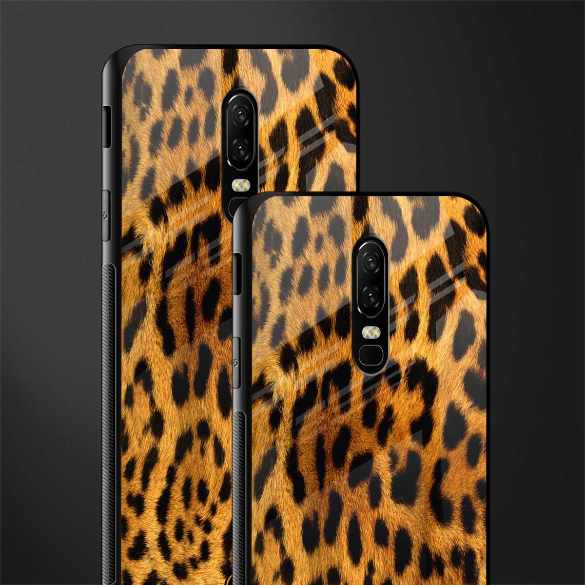 leopard fur glass case for oneplus 6 image-2