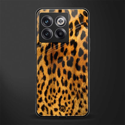 leopard fur back phone cover | glass case for oneplus 10t