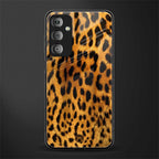 leopard fur back phone cover | glass case for samsung galaxy f23 5g