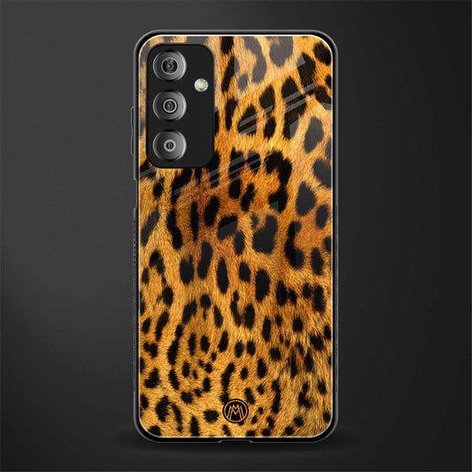 leopard fur back phone cover | glass case for samsung galaxy f23 5g