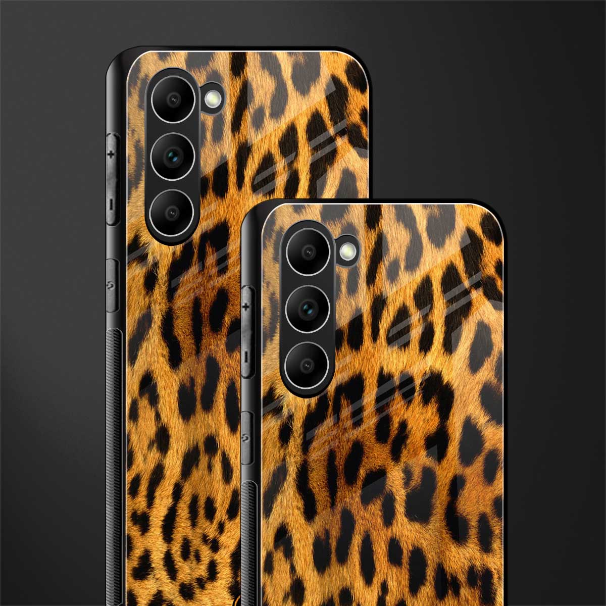 leopard fur glass case for phone case | glass case for samsung galaxy s23