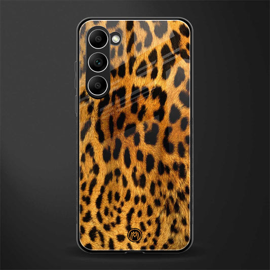 leopard fur glass case for phone case | glass case for samsung galaxy s23