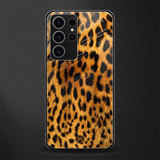 leopard fur glass case for phone case | glass case for samsung galaxy s23 ultra