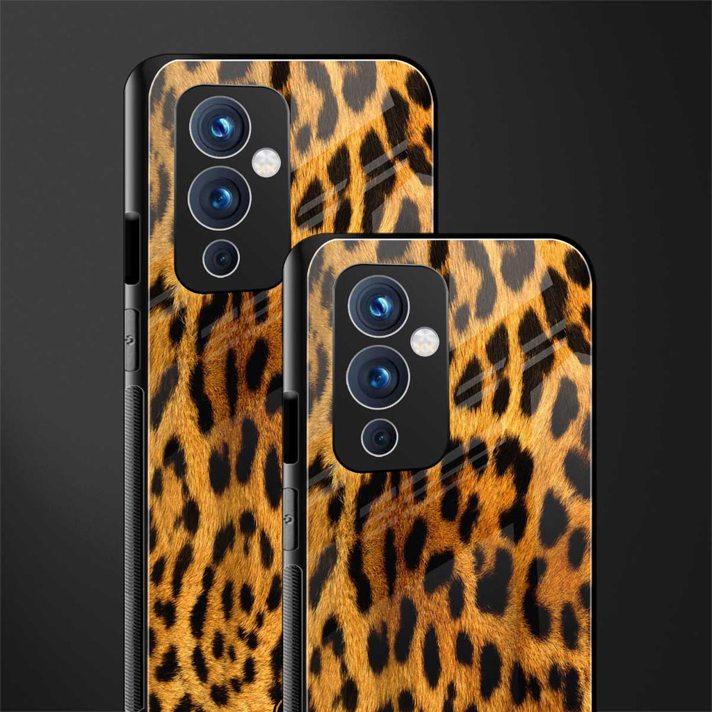 leopard fur back phone cover | glass case for oneplus 9