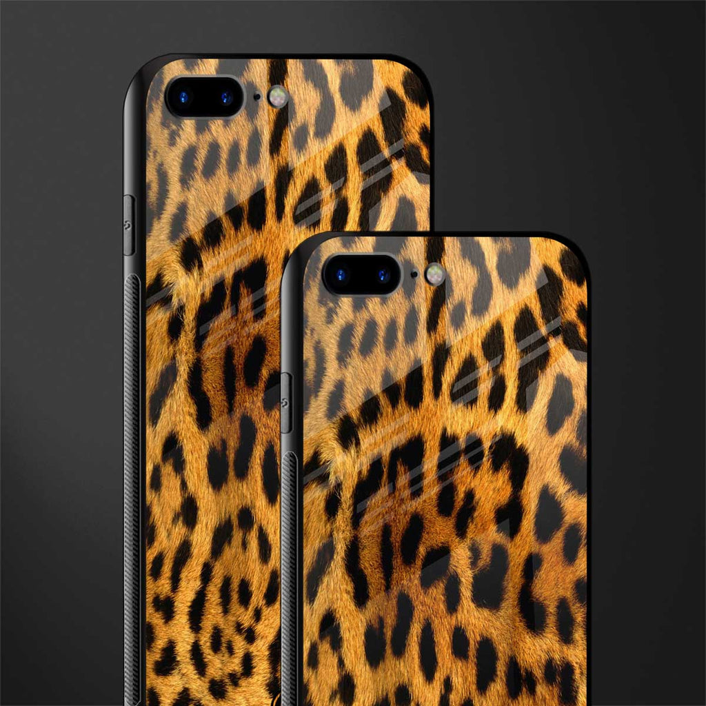 leopard fur glass case for iphone 7 plus image-2
