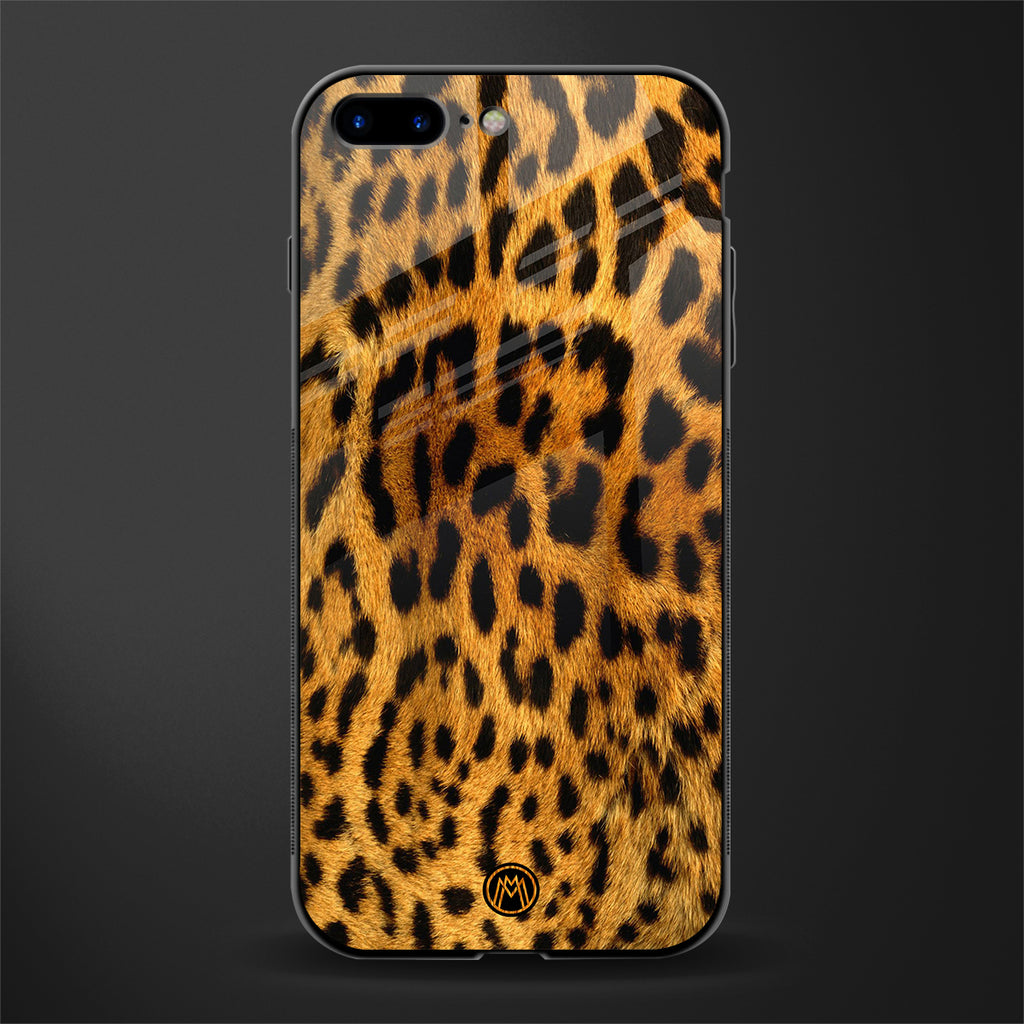 leopard fur glass case for iphone 8 plus image