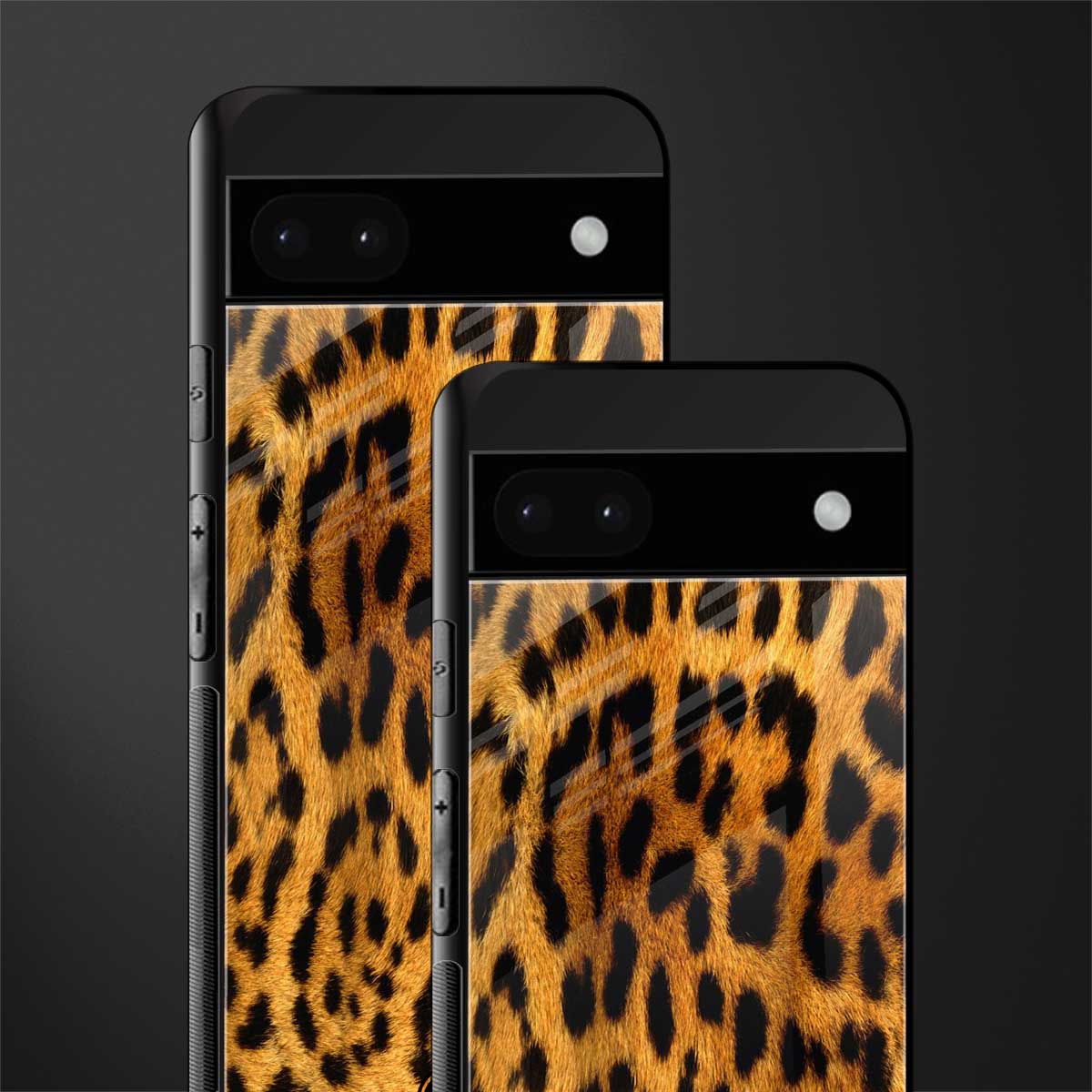 leopard fur back phone cover | glass case for google pixel 6a