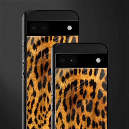 leopard fur back phone cover | glass case for google pixel 6a