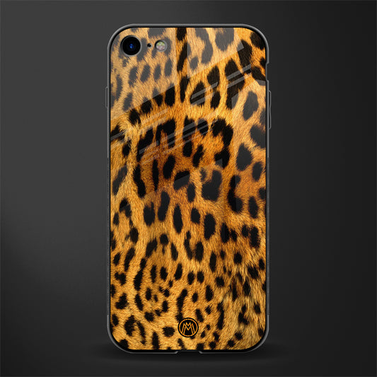 leopard fur glass case for iphone 8 image